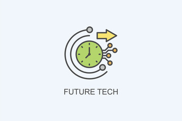 Future Tech Vector Icon Or Logo Illustration