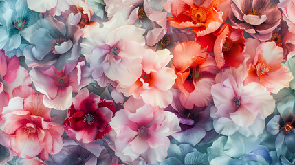 Obraz premium there are many different colored flowers in a bunch together