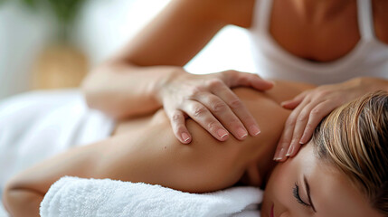 マッサージと女性のイメージ