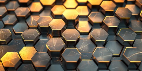 hexagonal hi-tech pattern background