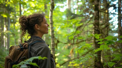 A guided nature walk focusing on the therapeutic effects of forest bathing