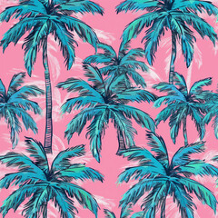 a close up of a palm tree on a pink background