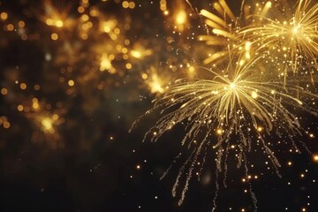 Obraz premium Beautiful fireworks background. AI generative