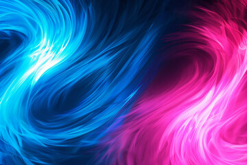 Fototapeta premium Electric blue and neon pink swirls in a dynamic abstract blur background.