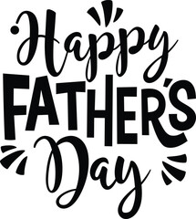 Happy father's day lettering. Handmade calligraphy vector illustration. Father's day card	
