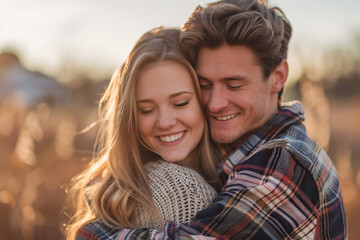 Fototapeta premium portrait of a couple outdoors