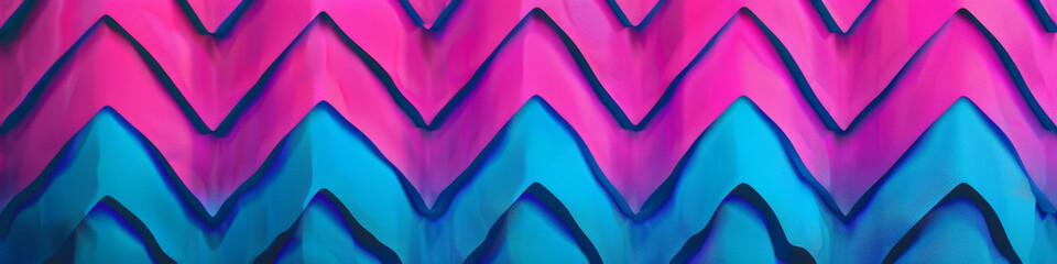 Vibrant Textile Pattern with Geometric Chevron Design