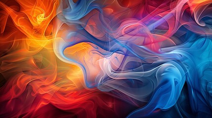 ethereal swirls of color blending into surreal patterns, generative AI