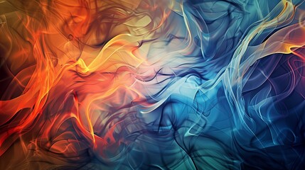 ethereal swirls of color blending into surreal patterns, generative AI