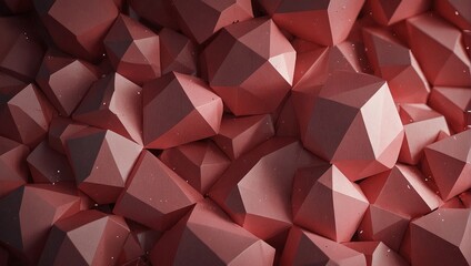 Abstract pink horizontal low poly background with a stunning polygonal design motif.
