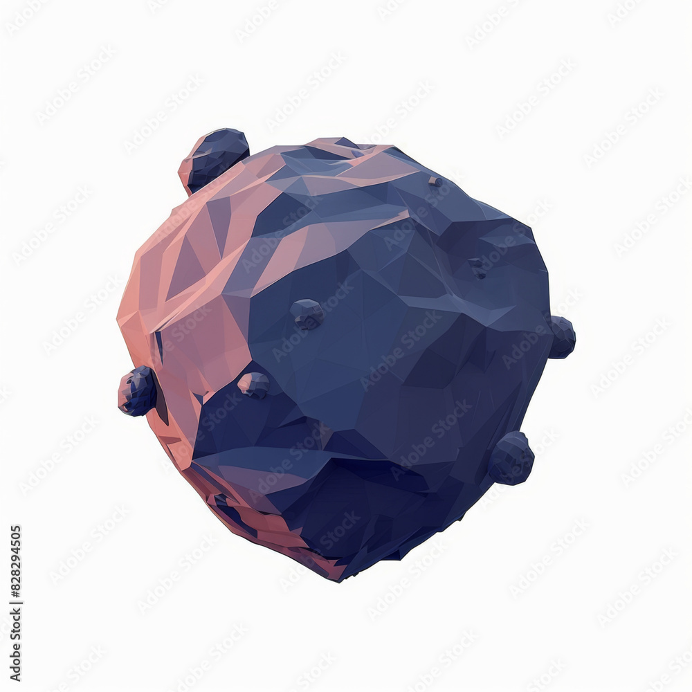 Canvas Prints asteroid icon in 3d style on a white background