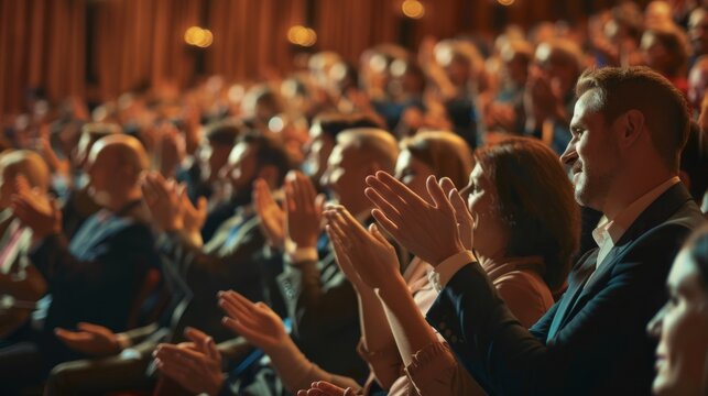 The applauding audience