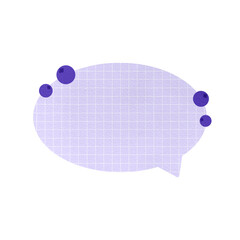 Cute Blueberry Purple Speech Bubble Paper Textured Text Bubble Dialogue Bubble Blank Bubble Message Box Bubble Speak Bubble Concept Bubble Chat Bubble Blank Note Memo