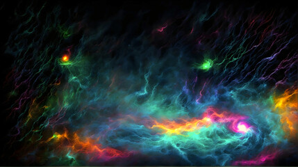 Fototapeta premium abstract Northern lights, Aurora borealis background, cosmos and universe template