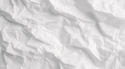 Obraz premium White crumpled paper texture background, parchment paper copy space as contemporary backdrop for display or montage your text or products. Paper sheet texture background