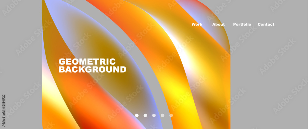 Aufkleber Bright multicolored geometric abstract shapes. Minimal trendy simplicity concept. Modern overlapping forms
