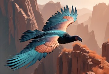 3D model andean condor gliding effortlessly on the
