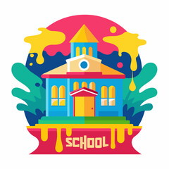 illustration of a background Back to School T-Shirt Design