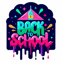 illustration of a background Back to School T-Shirt Design