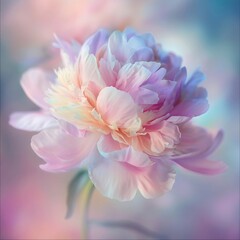 1. "Artistic Flower Bouquet on a Light Pink Background"