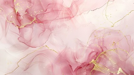 Delicate splashes of rose and gold intertwine