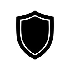 Shield silhouette vector protection concept simple design