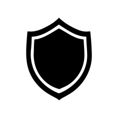 Shield silhouette vector protection concept simple design