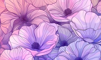 beautiful purple pink pastel flower background,, Generative AI