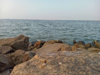 rocks and sea