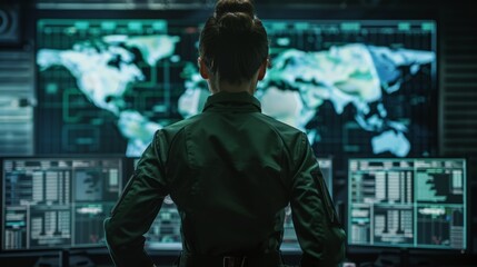 Fototapeta premium The military command center