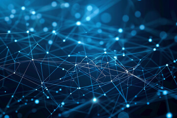 Obraz premium Navy blue abstract vector, showcasing the intricate connections of modern digital technology.