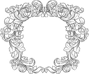 A shield crest heraldic armorial medieval family coat of arms design with filigree heraldry illustration in vintage woodcut style