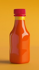 152 Illustration of a model of a sauce bottle icon in bright colors