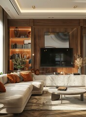 Modern Living Room Interior with Elegant Design