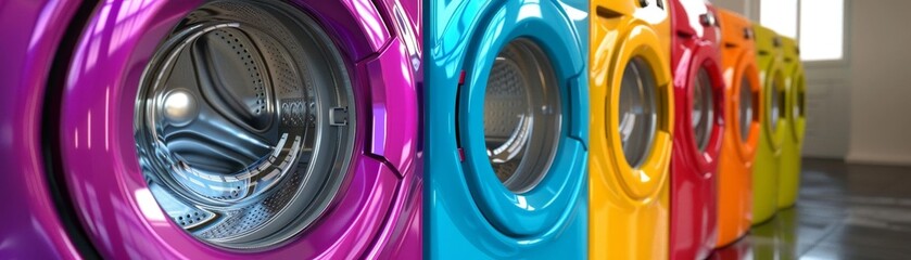 182 model of a colorful washing machine icon, detailed and shiny illustration