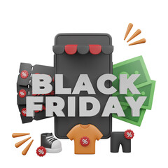 3d render discount promotion black friday