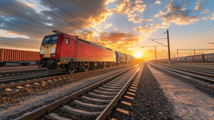 Fototapeta premium Multimodal transport integrates various transport modes, like combining rail and road, to enhance efficiency and reduce transit times