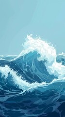 Fototapeta premium Powerful Ocean Wave Crashing