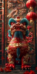 Obraz premium Chinese lion dance