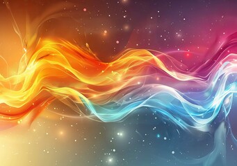 Abstract Fire and Nebula Background