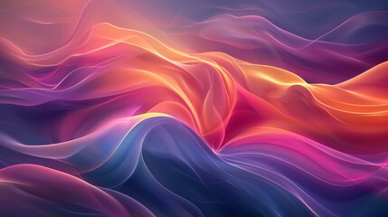 Obraz premium Abstract Waves with Colorful Flowing Energy