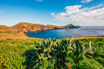 Scenic ocean landscape. Vereda da Ponta de Sao Lourenco or Ponta de Sao Lourenco in Madeira island,...