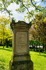 Alter Grabstein auf dem Friedhof in Mettmann