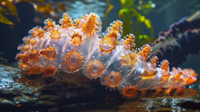Sea cucumber Holothuria tubulosa Also known as cotton spinner. Generative AI Tecnology - Powered by Adobe