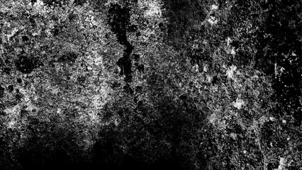 Black and white abstract grunge old concrete wall texture stain isolated overlay decorative vintage background.
