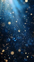 Shimmer and Sparkle: Gold and Blue Glitter Background