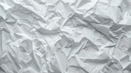 Obraz premium Background of white wrinkled paper texture