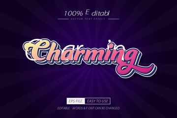 Charming text effect font style