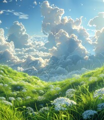 Lush Green Hills in the Golden Hour