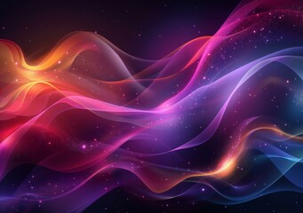 Fototapeta premium Colorful Nebula with Vibrant Hues in Deep Space